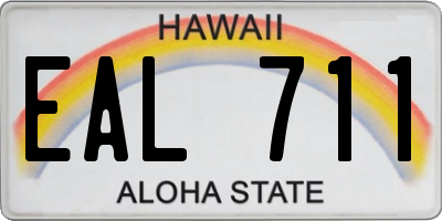 HI license plate EAL711