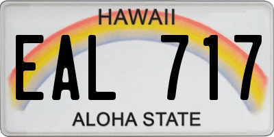 HI license plate EAL717