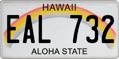 HI license plate EAL732