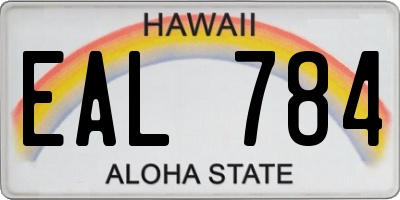 HI license plate EAL784