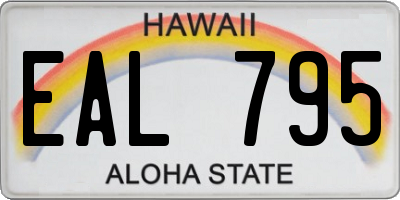 HI license plate EAL795