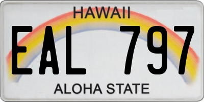 HI license plate EAL797