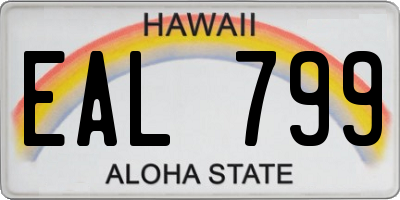 HI license plate EAL799