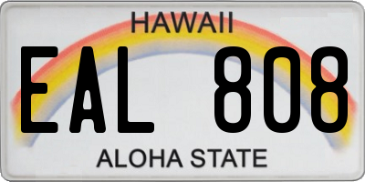 HI license plate EAL808