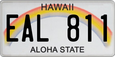 HI license plate EAL811