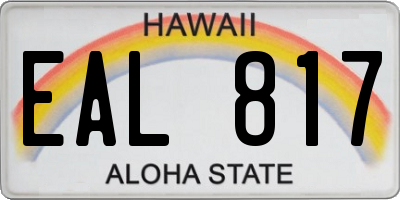 HI license plate EAL817