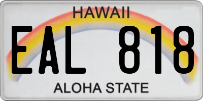 HI license plate EAL818