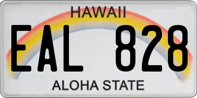 HI license plate EAL828