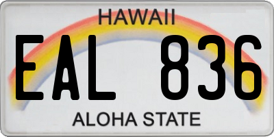 HI license plate EAL836