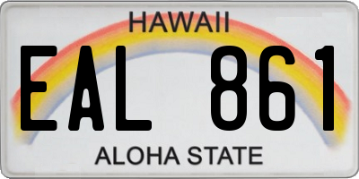 HI license plate EAL861