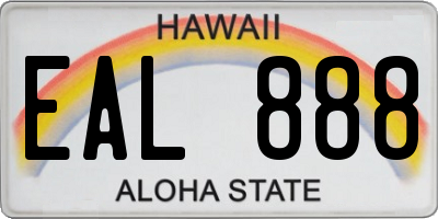 HI license plate EAL888