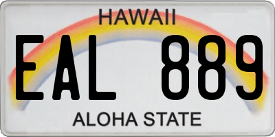 HI license plate EAL889