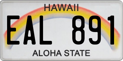 HI license plate EAL891