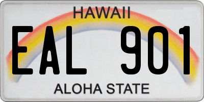 HI license plate EAL901
