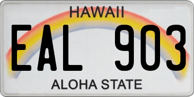 HI license plate EAL903