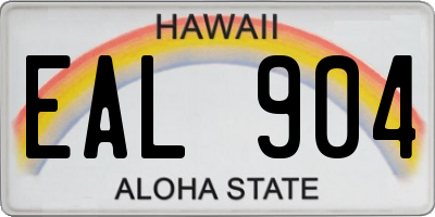 HI license plate EAL904