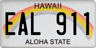 HI license plate EAL911