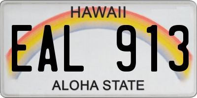 HI license plate EAL913