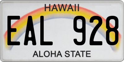HI license plate EAL928