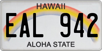 HI license plate EAL942