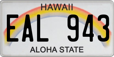 HI license plate EAL943