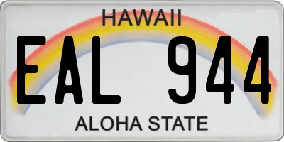 HI license plate EAL944