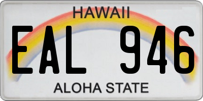 HI license plate EAL946