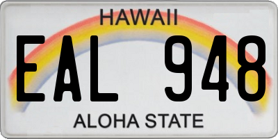 HI license plate EAL948