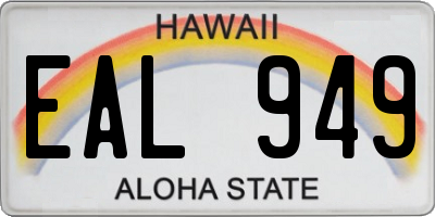HI license plate EAL949