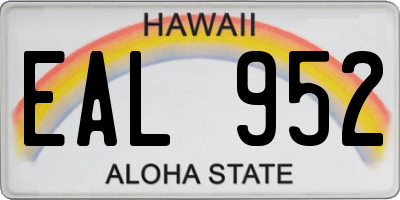 HI license plate EAL952