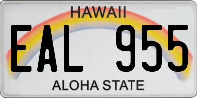 HI license plate EAL955