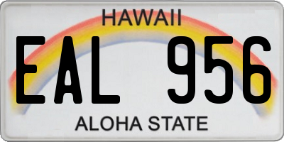 HI license plate EAL956