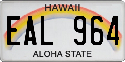 HI license plate EAL964