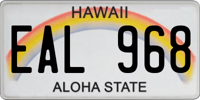 HI license plate EAL968