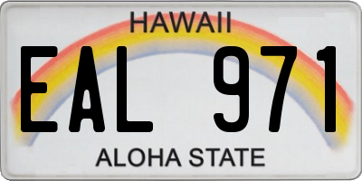 HI license plate EAL971