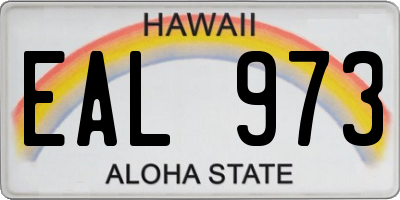 HI license plate EAL973