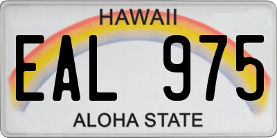 HI license plate EAL975