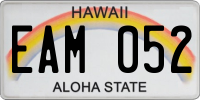 HI license plate EAM052