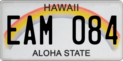 HI license plate EAM084