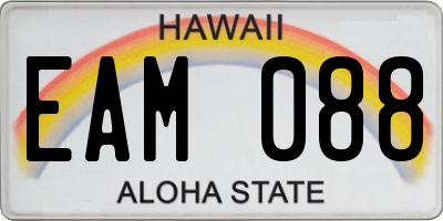 HI license plate EAM088