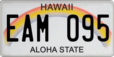 HI license plate EAM095