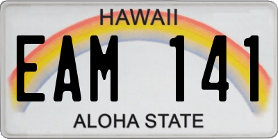 HI license plate EAM141