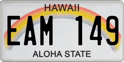 HI license plate EAM149