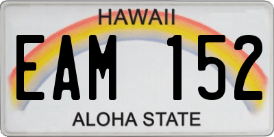 HI license plate EAM152