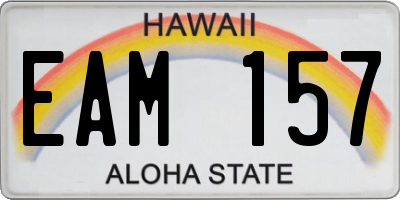 HI license plate EAM157