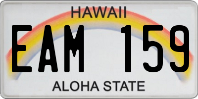 HI license plate EAM159