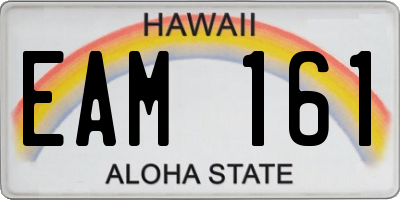 HI license plate EAM161