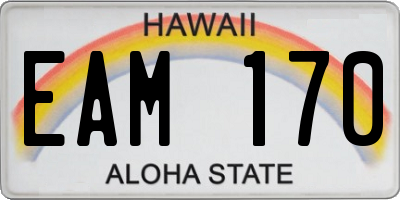 HI license plate EAM170