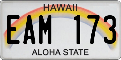HI license plate EAM173