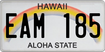 HI license plate EAM185